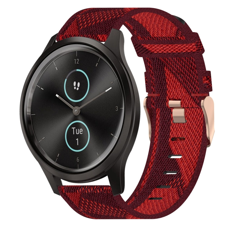 Cinturino nylon intrecciato 20mm per Garmin VivoMove Luxe