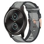Cinturino nylon intrecciato 20mm per Garmin VivoMove Luxe