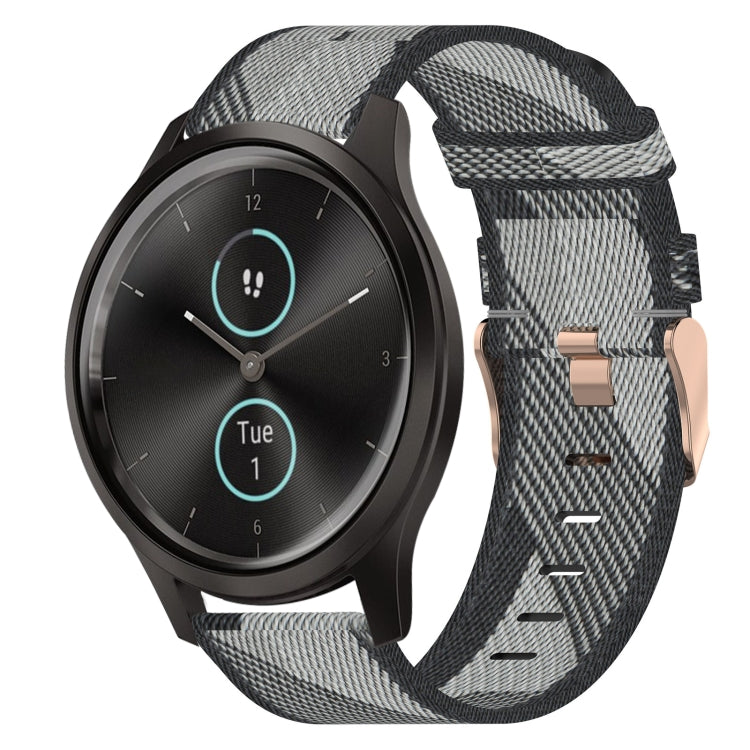 Cinturino nylon intrecciato 20mm per Garmin VivoMove Luxe