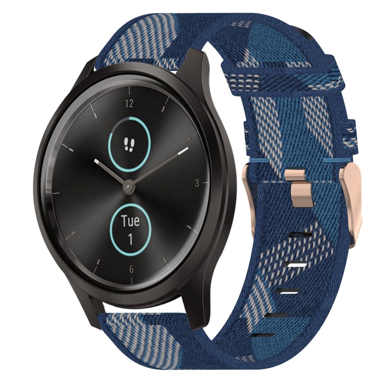 Cinturino nylon intrecciato 20mm per Garmin VivoMove Luxe