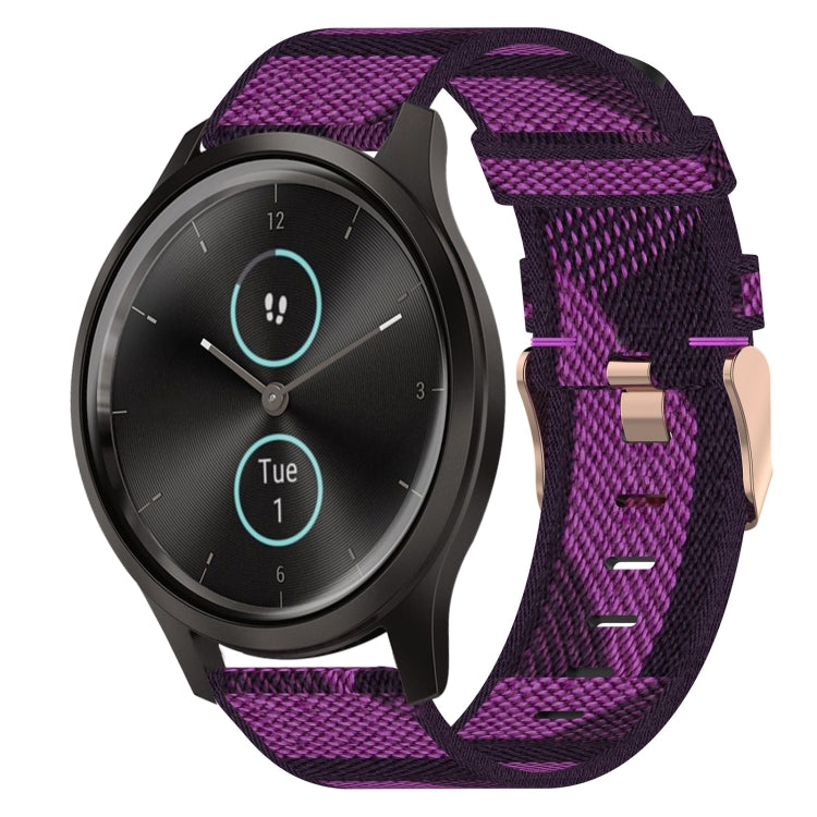 Cinturino nylon intrecciato 20mm per Garmin VivoMove Luxe
