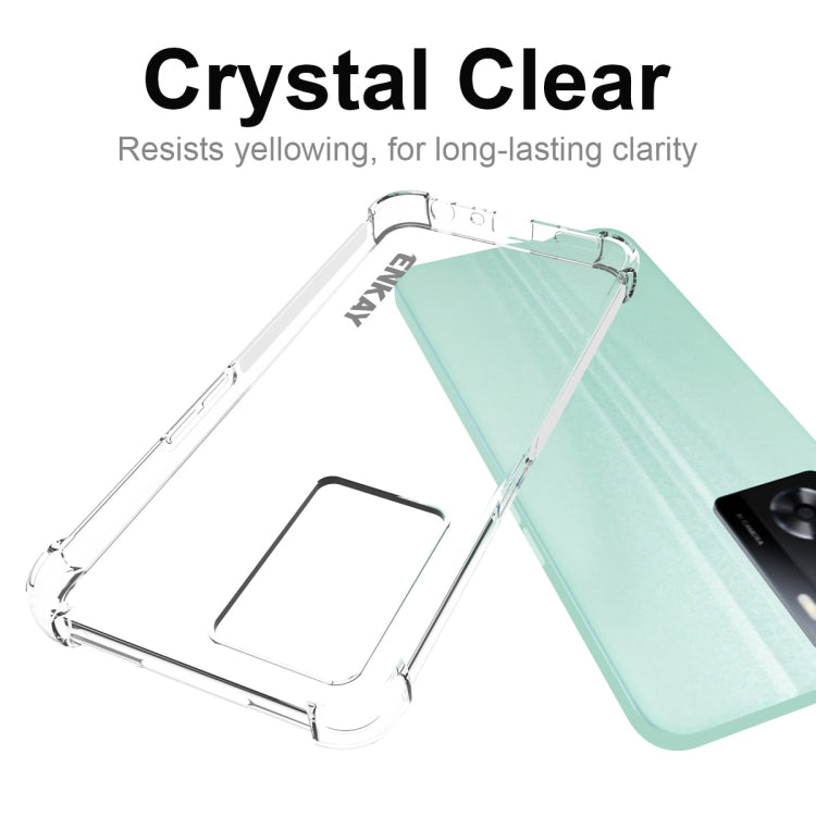 ENKAY Custodia per telefono antiurto in TPU trasparente, For OPPO A57 4G Global, For Realme C30 4G