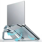 Supporto pieghevole in lega di alluminio per laptop e tablet