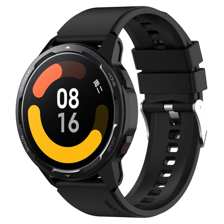 Cinturino in silicone a testa sporgente con fibbia argentata, For Samsung Galaxy Watch 42mm 20mm, For Samsung Galaxy Gear Sport/S2 Classic 20mm
