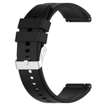 Cinturino in silicone a testa sporgente con fibbia argentata, For Samsung Galaxy Watch 42mm 20mm, For Samsung Galaxy Gear Sport/S2 Classic 20mm