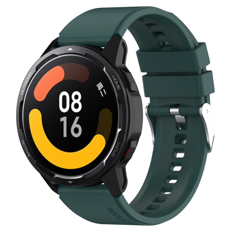 Cinturino in silicone a testa sporgente con fibbia argentata, For Samsung Galaxy Watch 42mm 20mm, For Samsung Galaxy Gear Sport/S2 Classic 20mm
