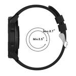 Cinturino in silicone a testa sporgente con fibbia argentata, For Samsung Galaxy Watch 42mm 20mm, For Samsung Galaxy Gear Sport/S2 Classic 20mm