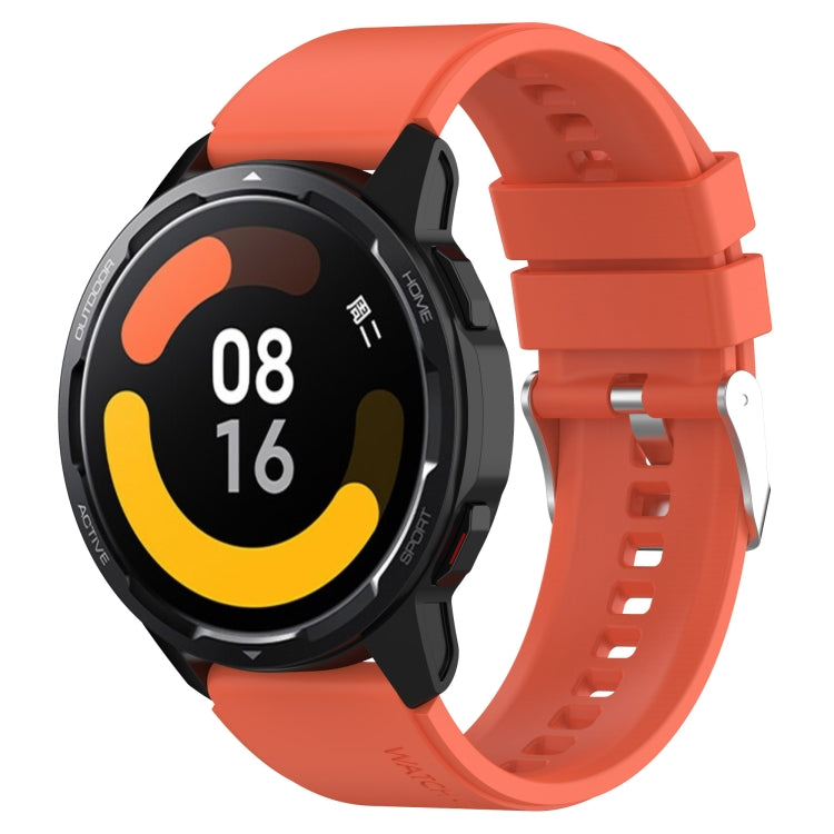 Cinturino in silicone a testa sporgente con fibbia argentata, For Samsung Galaxy Watch 42mm 20mm, For Samsung Galaxy Gear Sport/S2 Classic 20mm