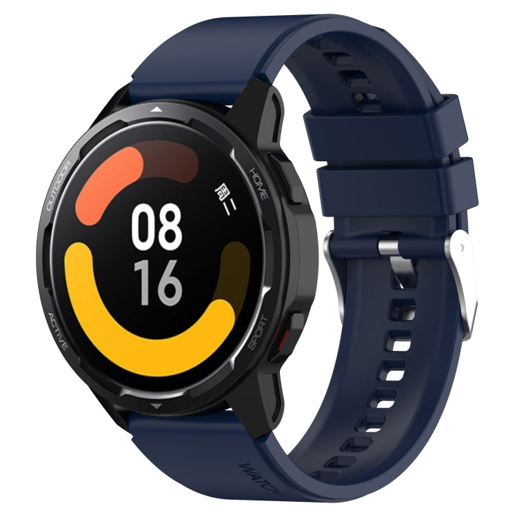 Cinturino in silicone a testa sporgente con fibbia argentata, For Samsung Galaxy Watch 42mm 20mm, For Samsung Galaxy Gear Sport/S2 Classic 20mm