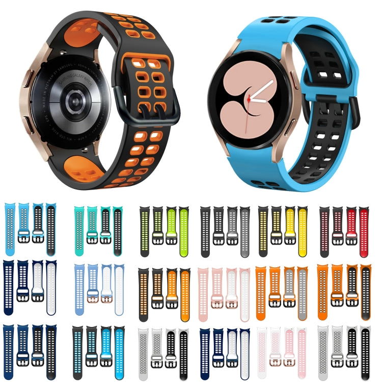 Cinturino in silicone bicolore 20mm per Samsung Galaxy Watch4 40m