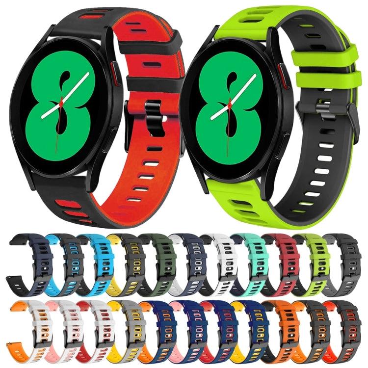 Cinturino in silicone bicolore 20 mm per Samsung Galaxy Watch4 44