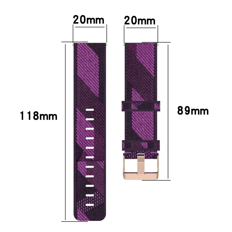 Cinturino nylon intrecciato 20mm per Galaxy Watch4 Classic 42mm