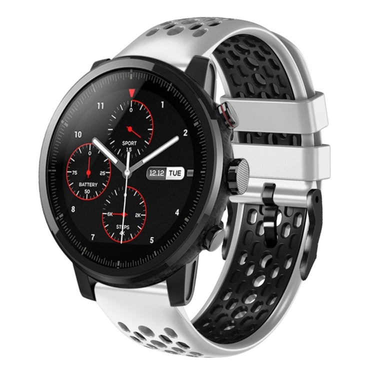 Cinturino silicone bicolore 22 mm per Amazfit 2 Stratos