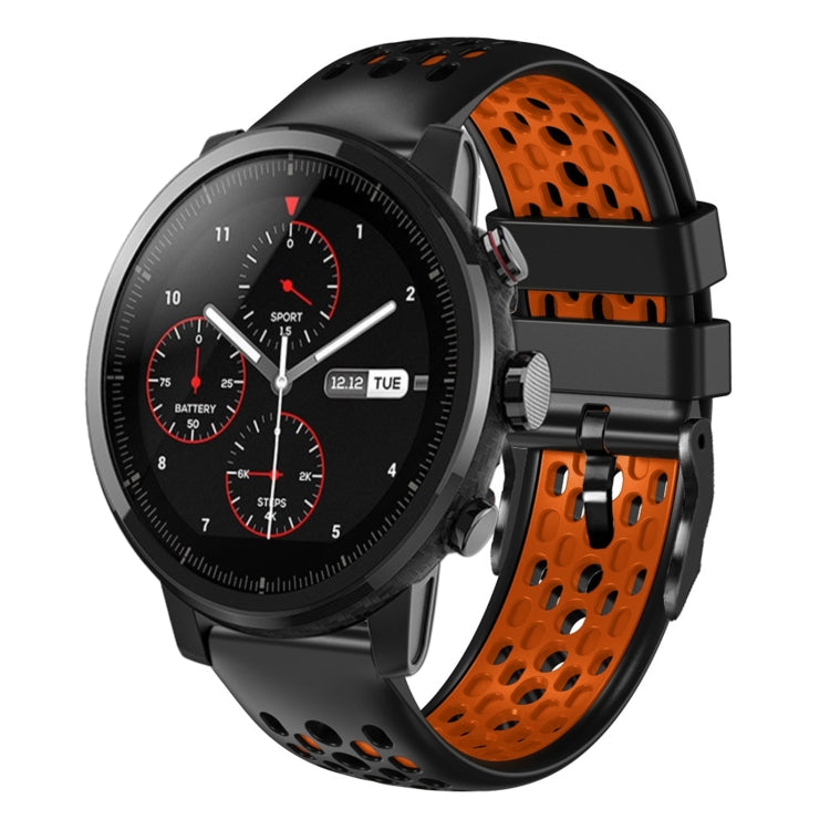 Cinturino silicone bicolore 22 mm per Amazfit 2 Stratos