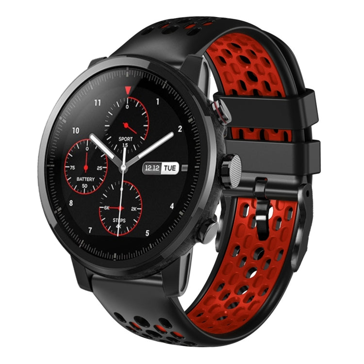 Cinturino silicone bicolore 22 mm per Amazfit 2 Stratos
