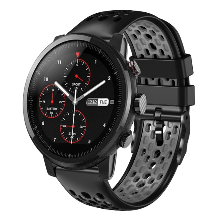 Cinturino silicone bicolore 22 mm per Amazfit 2 Stratos