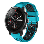 Cinturino silicone bicolore 22 mm per Amazfit 2 Stratos