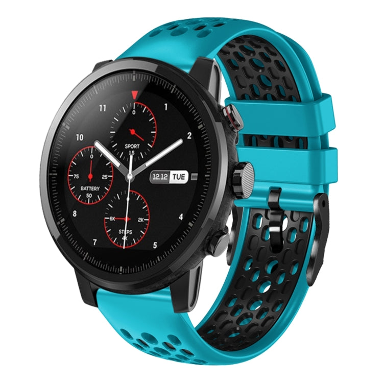 Cinturino silicone bicolore 22 mm per Amazfit 2 Stratos