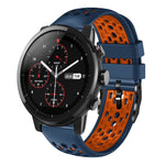 Cinturino silicone bicolore 22 mm per Amazfit 2 Stratos