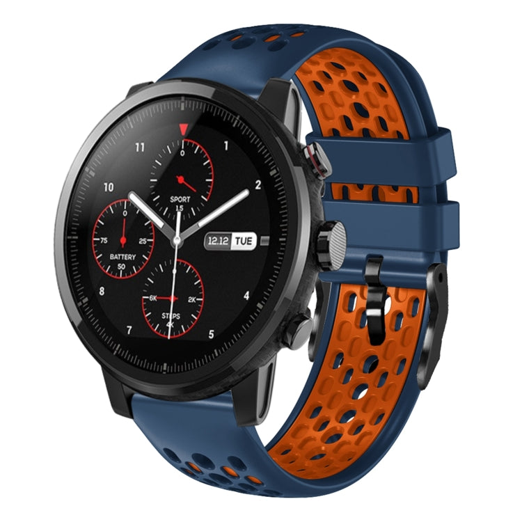 Cinturino silicone bicolore 22 mm per Amazfit 2 Stratos
