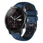 Cinturino silicone bicolore 22 mm per Amazfit 2 Stratos