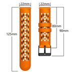 Cinturino silicone bicolore 22 mm per Amazfit 2 Stratos