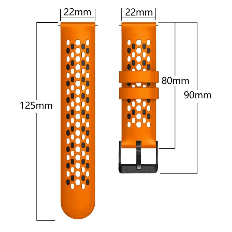Cinturino silicone bicolore 22 mm per Amazfit 2 Stratos