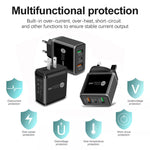 Caricabatterie 45W PD + 2 porte USB QC3.0 con cavo Micro USB