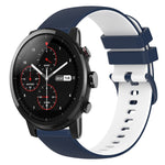Cinturino in silicone bicolore 22 mm per Amazfit 2 Stratos