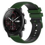 Cinturino in silicone bicolore 22 mm per Amazfit 2 Stratos