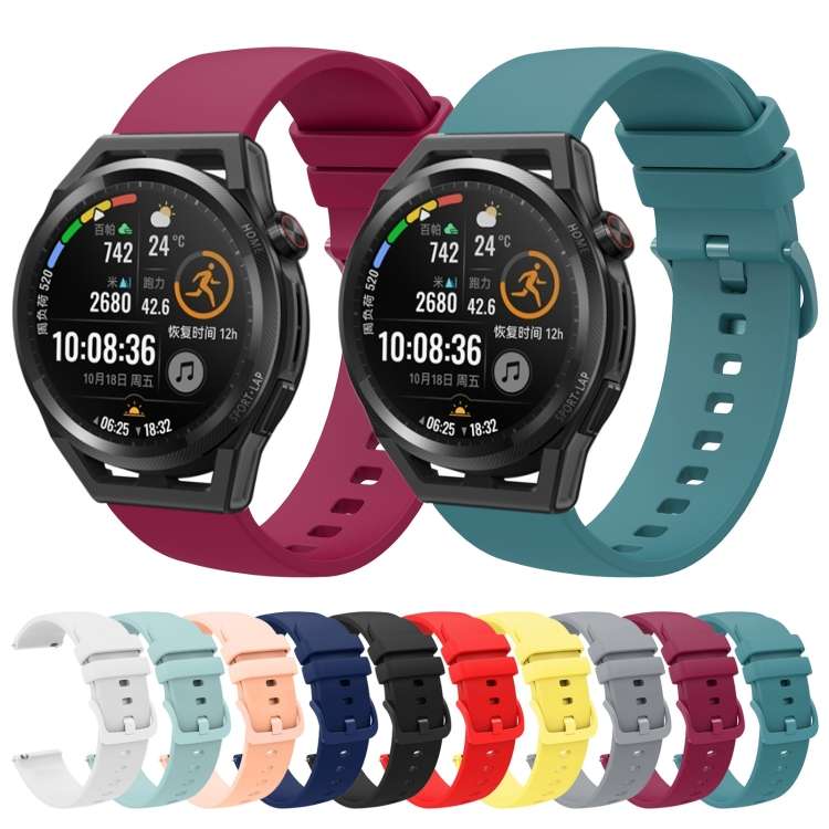 Cinturino in silicone morbido tinta unita da 22 mm, For Huawei Watch GT Runner, For Huawei Watch 3