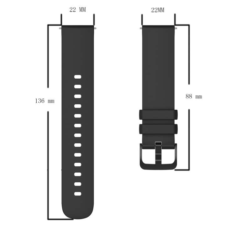 Cinturino in silicone morbido tinta unita da 22 mm, For Huawei Watch GT Runner, For Huawei Watch 3
