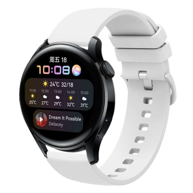 Cinturino in silicone morbido tinta unita da 22 mm, For Huawei Watch GT Runner, For Huawei Watch 3