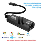 Adattatore USB-C a RJ45 Ethernet 10/100 Mbps JSM