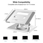Supporto portatile per laptop regolabile in alluminio