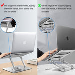 Supporto portatile per laptop regolabile in alluminio