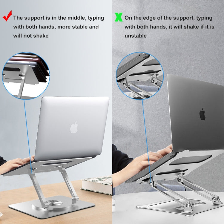 Supporto portatile per laptop regolabile in alluminio