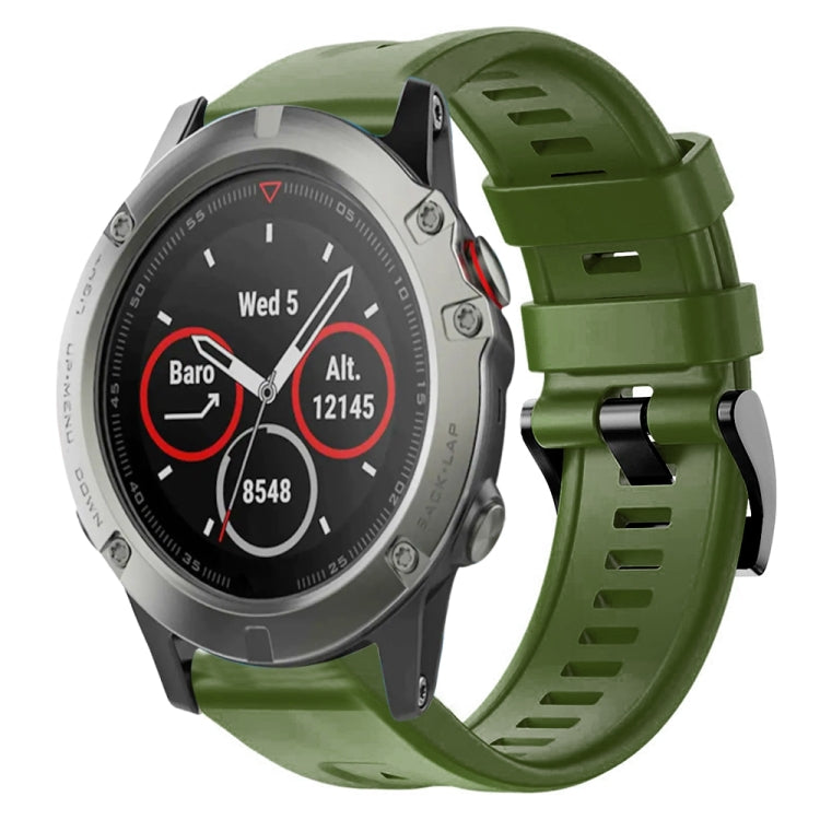Cinturino in silicone con fibbia metallo per Garmin Fenix 5 Plus