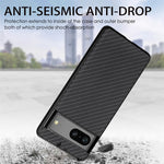 Per la custodia del telefono con cover posteriore in pelle con texture in fibra di carbonio Google Pixel 7, For Google Pixel 7