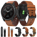 Cinturino in pelle 26mm per Garmin Fenix e Tactix