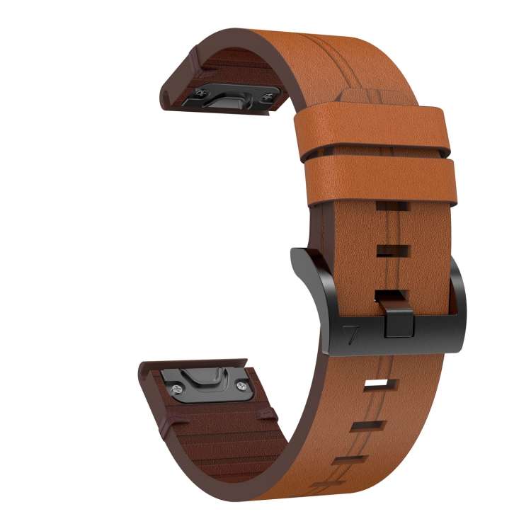 Cinturino QuickFit 22mm in Pelle per Garmin Fenix 7 Solar Marrone