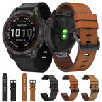 Cinturino QuickFit 22mm in Pelle per Garmin Fenix 7 Solar Marrone