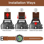 Cinturino QuickFit 22mm in Pelle per Garmin Fenix 7 Solar Marrone