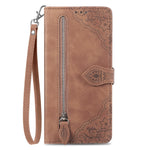 Custodia portafoglio in pelle con cerniera per Samsung Galaxy S23