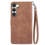 Custodia portafoglio in pelle con cerniera per Samsung Galaxy S23