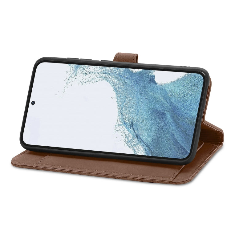 Custodia portafoglio in pelle con cerniera per Samsung Galaxy S23