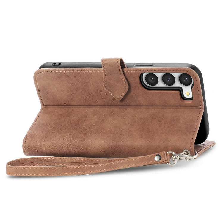 Custodia portafoglio in pelle con cerniera per Samsung Galaxy S23