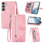 Custodia portafoglio in pelle con cerniera per Samsung Galaxy S23