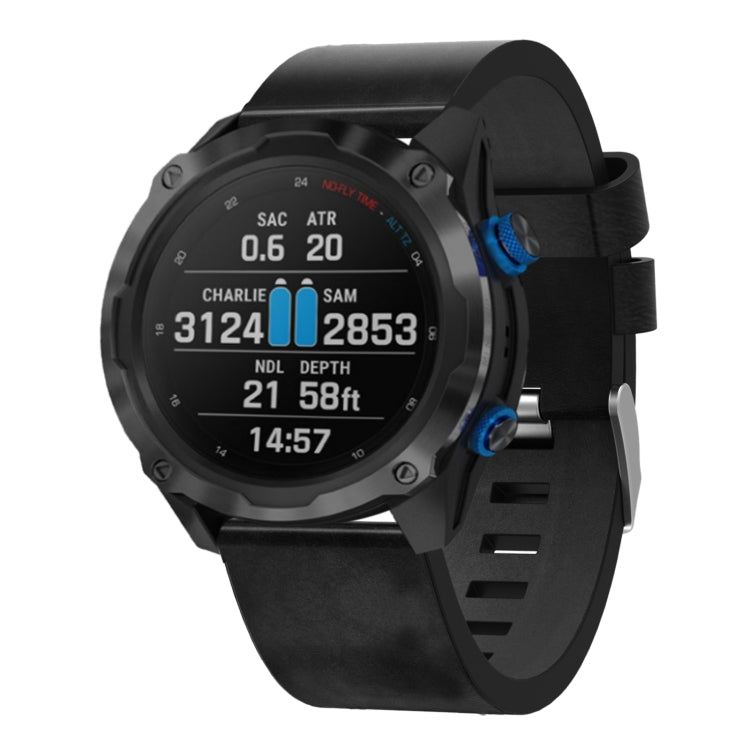 Cinturino in pelle 26 mm per Garmin Descent MK2i