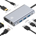 Adattatore docking station USB C 7 in 1 con HDMI 4K
